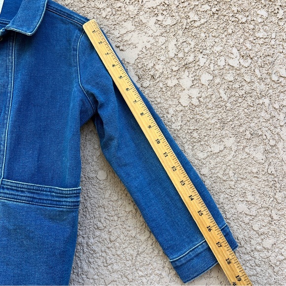Sezane‎ Kids Denim Jean Jacket in Blue - Picture 11 of 12